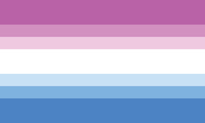 Obraz premium Bicurious Pride Flag. Bicurious is a term for someone who is primarily monosexual and curious or open to having relationships with genders other than their usual partners for any reason.
