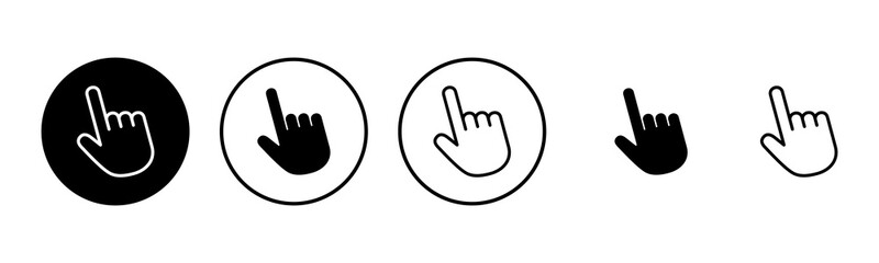 Obraz premium Hand cursor icon set illustration. cursor sign and symbol. hand cursor icon clik