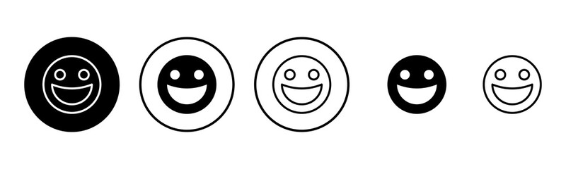 smile icon set illustration. smile emoticon icon. feedback sign and symbol