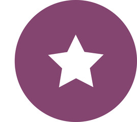 Decorative purple circle with star in the center