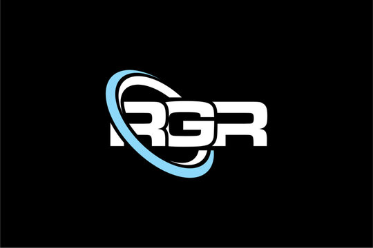 RGR creative letter logo design vector icon illustration