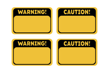 Warning sign, blank warning sign symbol, caution sign with to be careful sign vector illustration.
