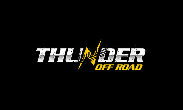 thunder logo design vector