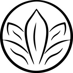 Obraz premium black and white illustration of a leaf