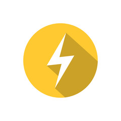 Lightning logo icon vector in flat style. Thunderbolt sign symbol