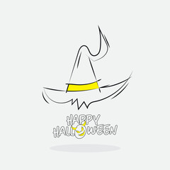 Halloween ornament isolated on white background, vector illustration. Design element.