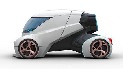 fantasy vehicle concept design, non AI image - 3D illustration