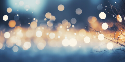 Winter beautiful glitter bokeh background