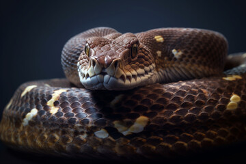 Obraz premium portrait of a 3d poisonous snake