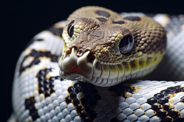 Fototapeta premium portrait of a 3d poisonous snake