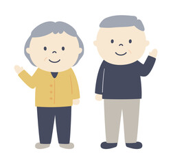 Fototapeta premium elderly lady and gentleman