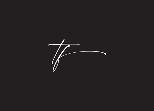 TF letters Initials Monogram logo design