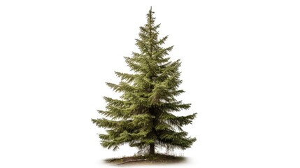 isolated spruce/pine tree, white background
