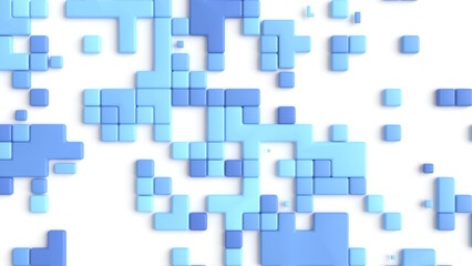 cubes abstract arrange moving, contemporary 3d illustration. can be used to represent futuristic backdrop of technology
