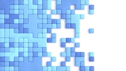 cubes abstract arrange moving, contemporary 3d illustration. can be used to represent futuristic backdrop of technology