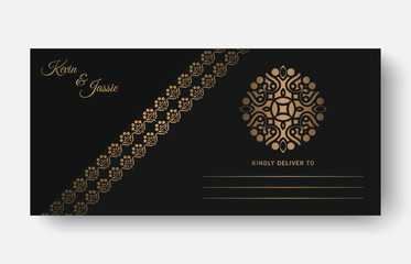 luxury gold emblem invitation card template
