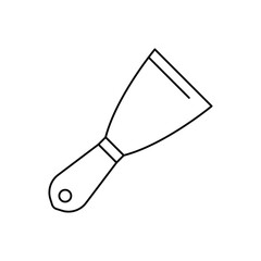 Putty knife icon design. putty knife outline vector icon from construction. isolated on white background. vector illustration