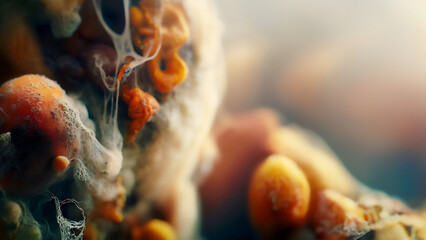 Decomposition & Rot & Mold · Aesthetic Representation of Natural Matter Decay in Rich Saturated Color Palette