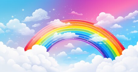 rainbow and clouds