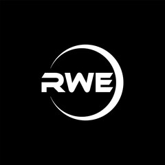 RWE Letter Logo Design, Inspiration for a Unique Identity. Modern Elegance and Creative Design. Watermark Your Success with the Striking this Logo.