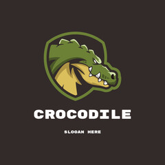 crocodile mascot logo vector