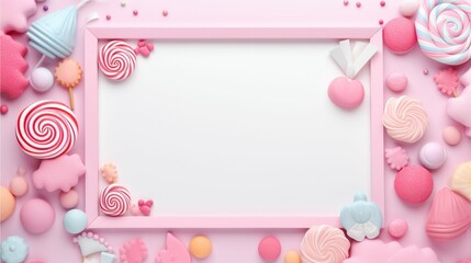 Fototapeta na wymiar frame with candy