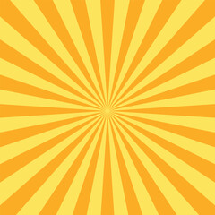 Yellow Sun rays sunburst Pattern. Vector