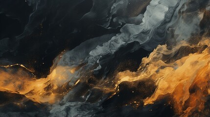 Gorgeous molten gold and matte black lava flow background, gold backgrounds, ppt backgrounds