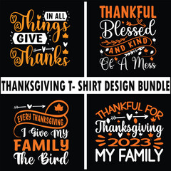 Fototapeta na wymiar Thanksgiving svg, vector, typography t- shirt design bundle 