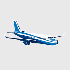 simple logo of airlines, line art vector