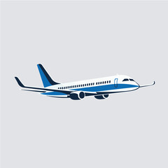 simple logo of airlines, line art vector
