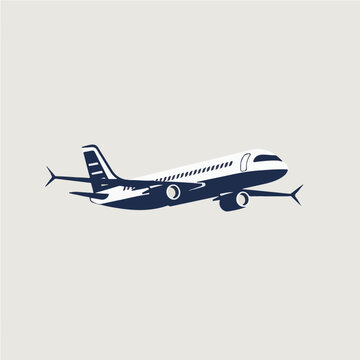 recommend clip art: simple logo of airlines, line art vector
