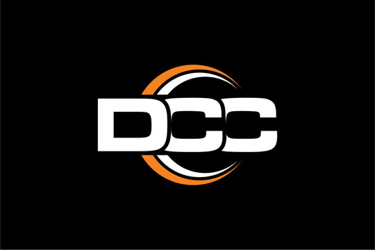 DCC creative letter shield logo design vector icon illustration