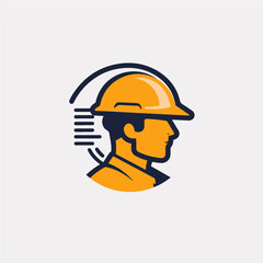 simple logo of working people, vector art