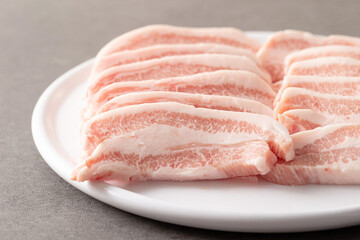 Pork neck on a plate