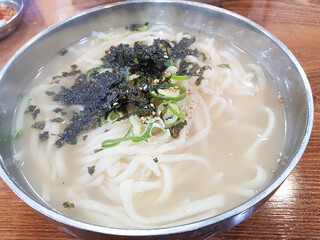 kalguksu, (handmade) chopped noodles