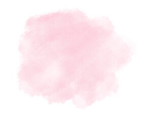 Pink watercolor elements painted with cloudy air brush 