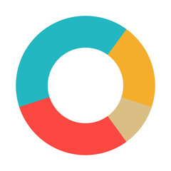 Vector circular diagrams flat design donut chart template vector illustration editable colors and scalable