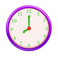 Vector wall clock on white background