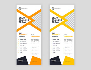  modern business rack card or dl flyer design template