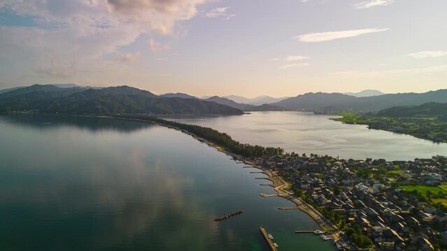 Amanohashidate, Kyoto, Japan Overlooking the Sandbar