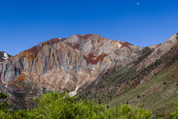 Beautiful colorful red mountain during the summer - California
