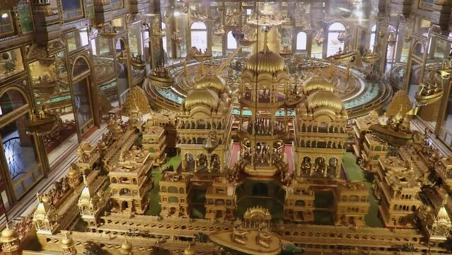 miniature of ancient holy golden city Ayodhya from different angle