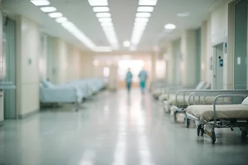 Fotobehang Blurred interior of hospital abstract medical © Ainur
