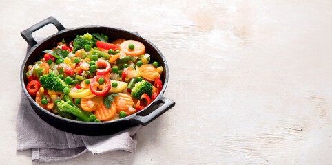 Healthy food cooking.Colorful vegetables on light background.