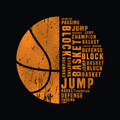 Basketball t-shirt and apparel design