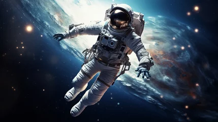 Fotobehang An astronaut in outer space.  © Сергей Шипулин