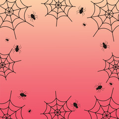 halloween celebration background with spider icon, gradient vector design for poster, social media, greeting card.