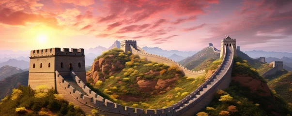 Foto op Plexiglas The great wall of China. Generative ai © alexanderuhrin