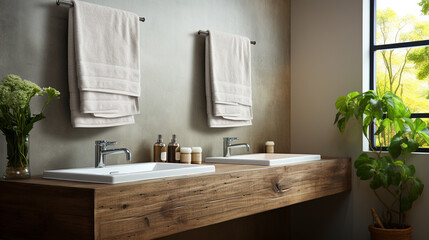 Fototapeta premium Bathroom and towels.